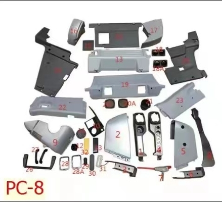 Full Interior Trim Panels For Kobelco SK200-8 SK300-8 Crawler Excavator